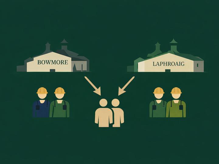 Picture of Bowmore and Laphroaig Merge Operations